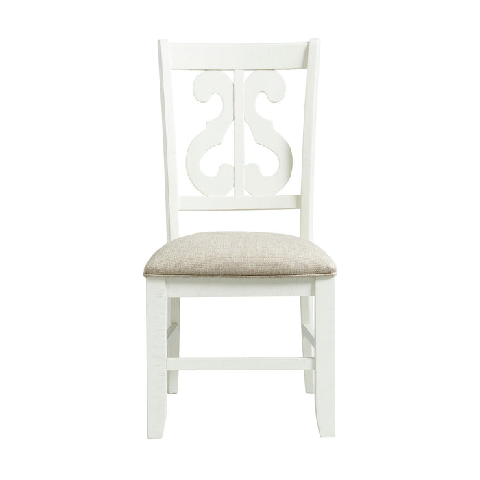 Stone - Wooden Swirl Back Side Chair (Set of 2) - Stylish Home Furniture