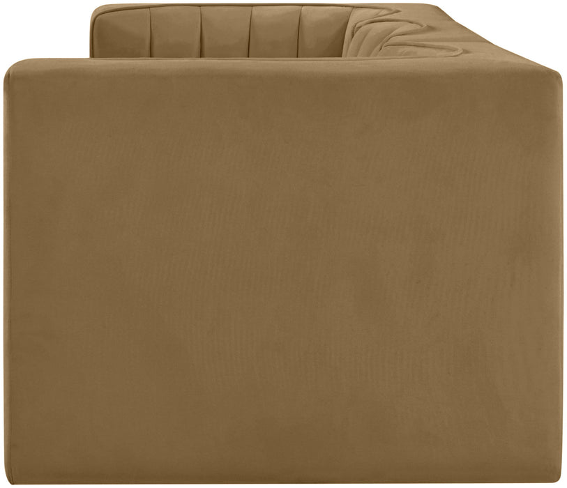 Rummi - Velvet Performance Fabric Upholstered 3 Piece Modular Sofa - Stylish Home Furniture
