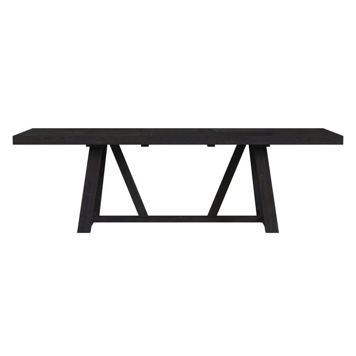 Transcend - Dining Table With 22" Leaf - Charcoal - Stylish Home Furniture