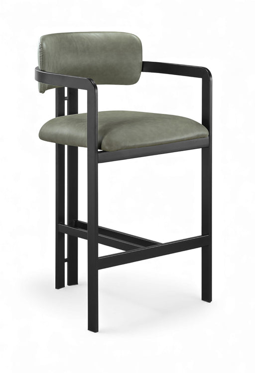 Aurum - Vegan Leather Upholstered Counter Stool With Graphite Black Base