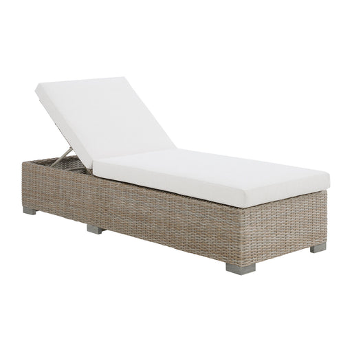 Ollie - Chaise Lounge - Tan And Olefin White Cream - Stylish Home Furniture