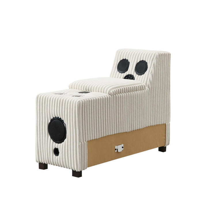 U244 - 6 Piece Living Room Set (2 Armless Chairs, 1 Console, 1 Right Chaise, 1 LAF, 1 Wedge) - White