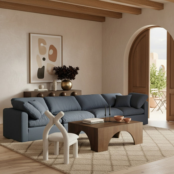 Indulge - Linen 4 Seat Modular Sofa