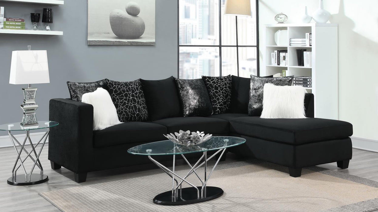 U355 - 2 Piece Sectional - Black