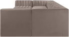 Rummi - Velvet Performance Fabric Upholstered 8 Piece Modular Sectional (With 2 Corner Chairs) - Stylish Home Furniture