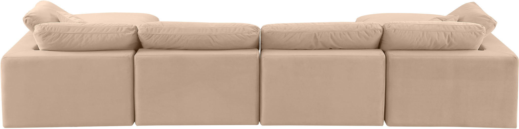 Comfy - 6 Piece Velvet Modular Double Chaise Sectional