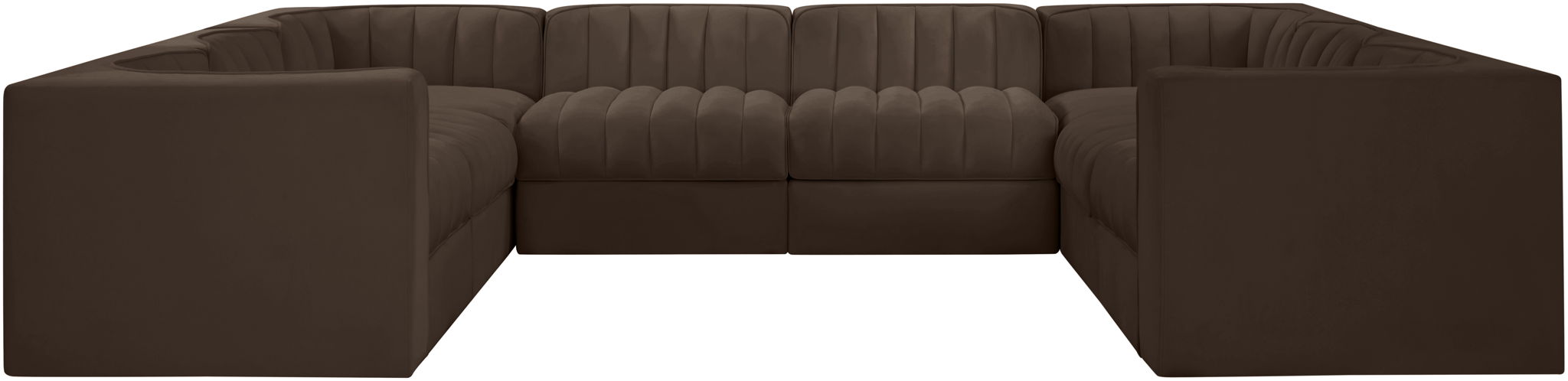 Rummi - Velvet Performance Fabric Upholstered Modular Sectional - Stylish Home Furniture