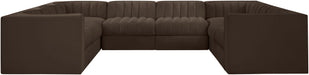 Rummi - Velvet Performance Fabric Upholstered Modular Sectional - Stylish Home Furniture