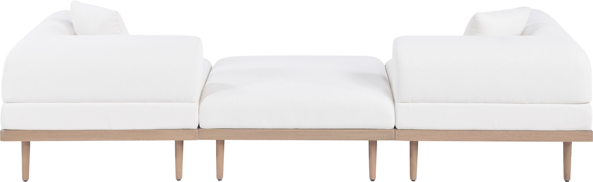 Laguna - 3 Piece 106.5" Outdoor Patio Modular Sofa With Backless Seat