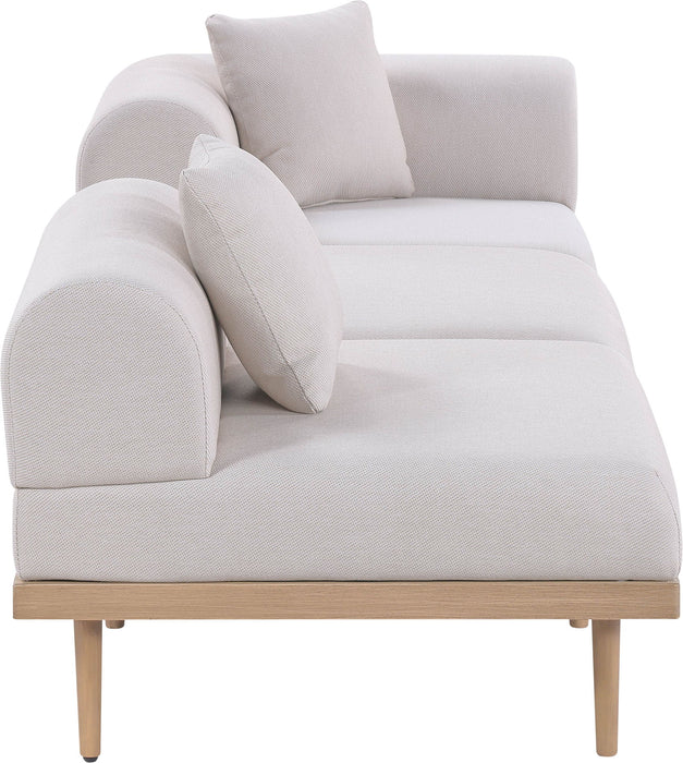 Laguna - 3 Piece Upholstered Outdoor Patio Modular Sofa With Backless Seat And 1 Arm