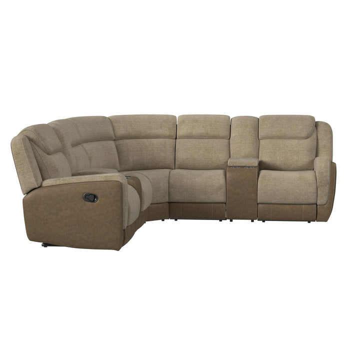 Hornet - 3 Piece Sectional Set With Console And 2 Recliners - Stylish Home Furniture