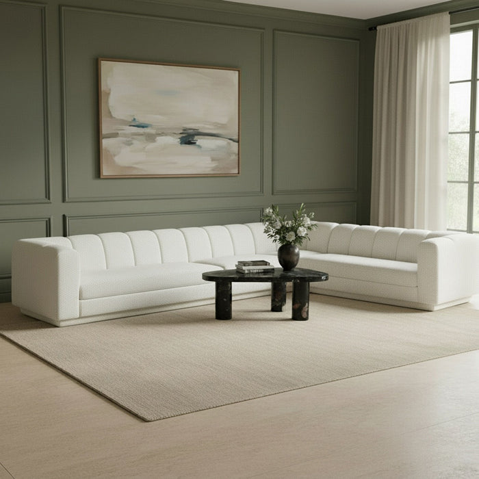 Modari - Sectional - Cream - Stylish Home Furniture