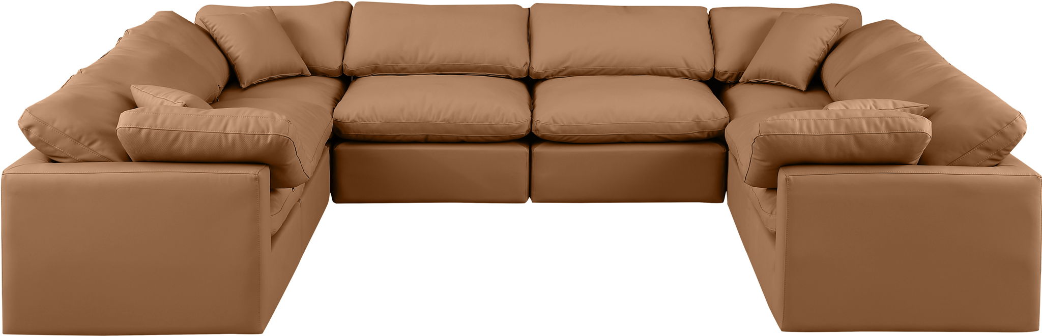 Indulge - Faux Leather 8 Piece Modular Sectional - Stylish Home Furniture