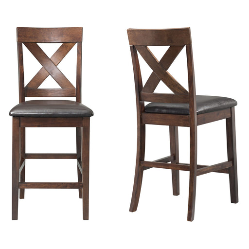 Alex - Counter Side Chair With Pu (Set of 2) - Stylish Home Furniture