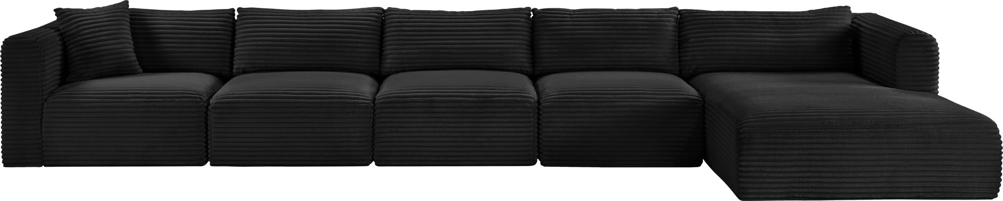 Shaggy - 5 Piece Modular Sectional With Chaise