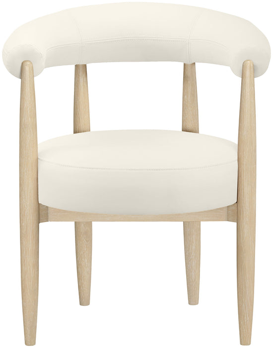 Sable - Vegan Leather Upholstered Dining Chair (Set of 2) - Painted Natural Base - Stylish Home Furniture