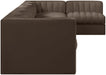 Rummi - Velvet Performance Fabric Upholstered 7 Piece Modular Sectional, L-Shaped (Right) - Stylish Home Furniture