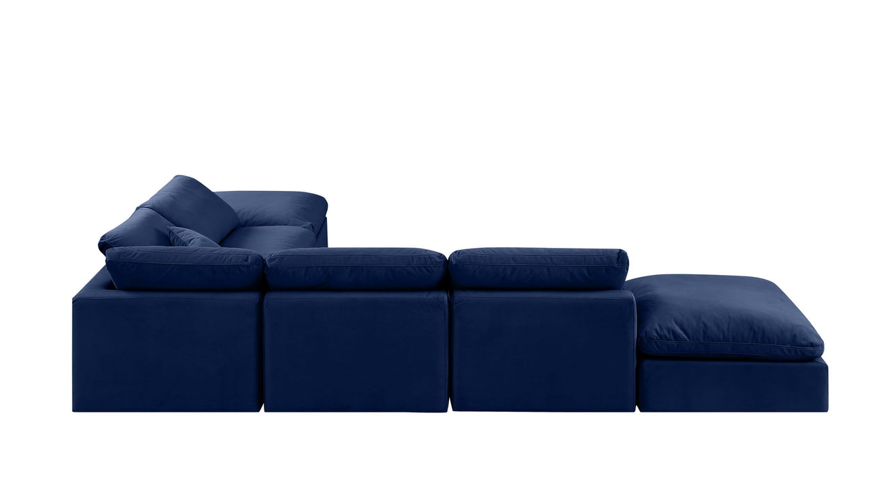 Indulge - Velvet 6 Piece Modular Armless Sectional