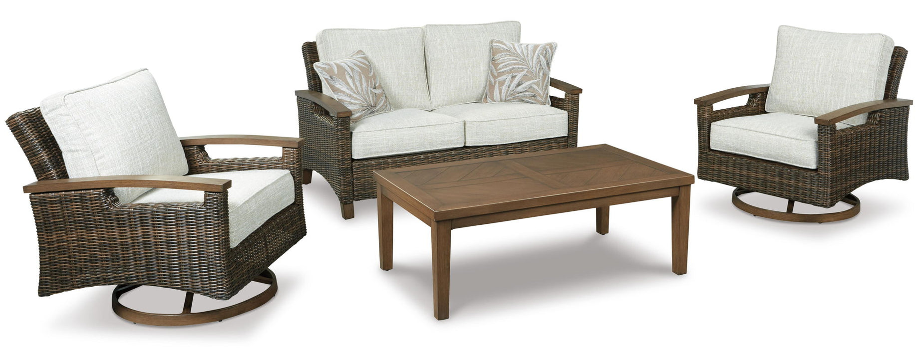 Paradise Trail - Loveseat w/Cushion - Medium Brown