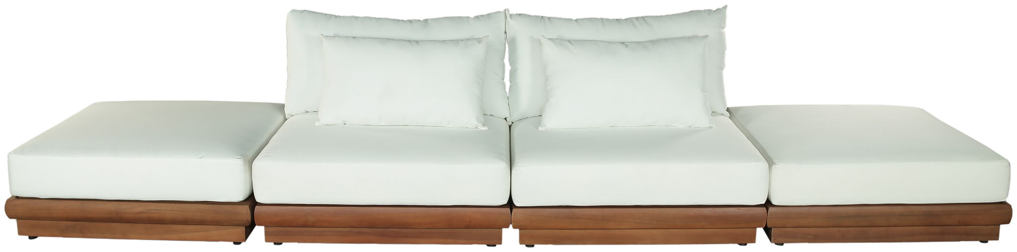 Mirella - 4 Piece Water Resistant Fabric Outdoor Patio Modular Sectional