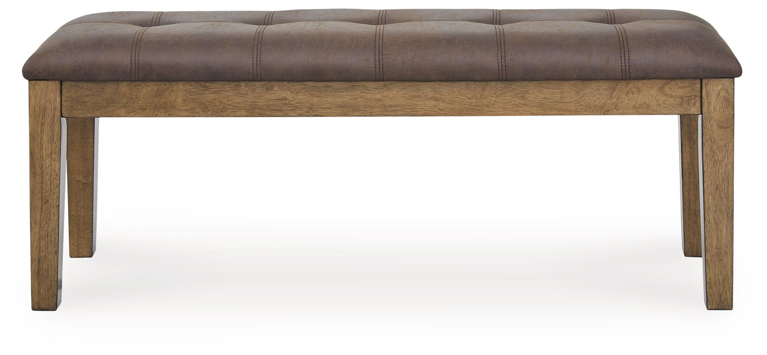 Urbinforte - Large Upholstered Dining Room Bench - Light Brown