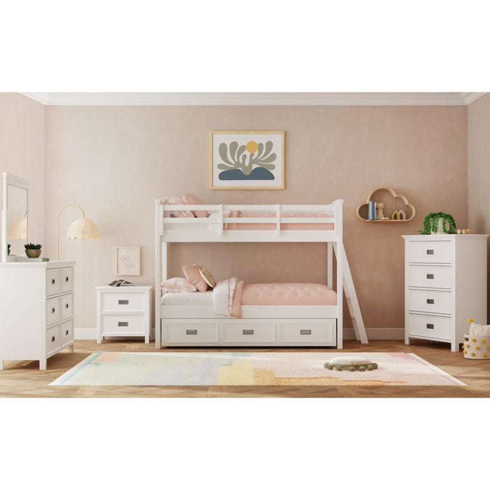 Hampton Kids - Bunk With Ladder And Trundle - Stylish Home Furniture
