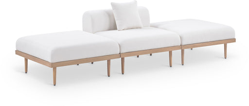 Laguna - 3 Piece Resilient Water Resistant Fabric Outdoor Patio Armless Modular Sofa