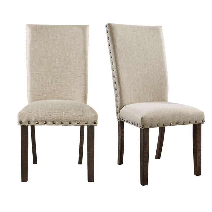 Jax - Upholstered Side Chair (Set of 2) - Cream - Stylish Home Furniture