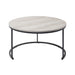 Forma - 4 Piece Occasional Set (1 Coffee, 1 Large End Table & 1 Stool, 1 Small End Table) - Black / White / Gray - Stylish Home Furniture