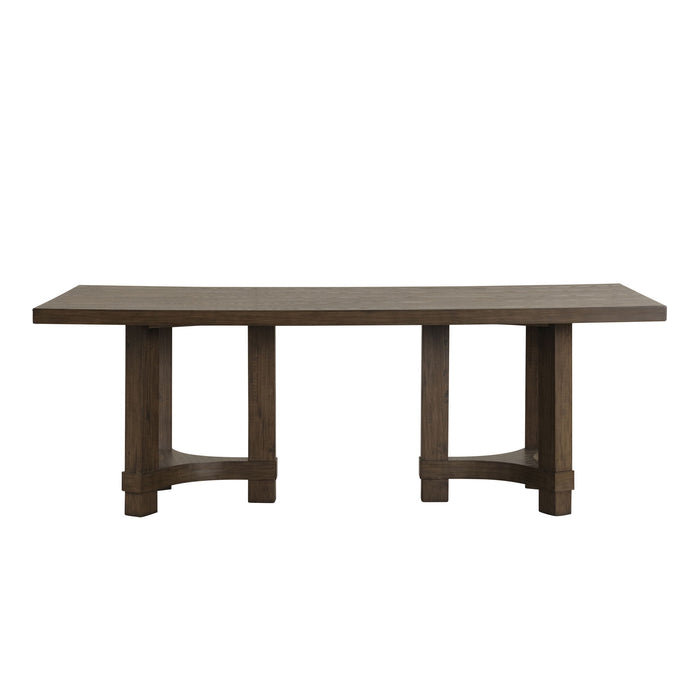 Cityscape - Rectangle Dining Table Top & Base - Dark Brown - Stylish Home Furniture