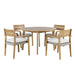 Arden - Round Patio Dining Table With 4 Patio Chairs - Natural - Stylish Home Furniture
