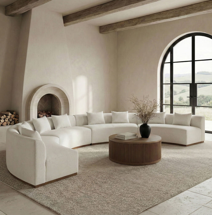 Avanti - Chenille Fabric Upholstered 4 Piece Modular Sectional - Stylish Home Furniture