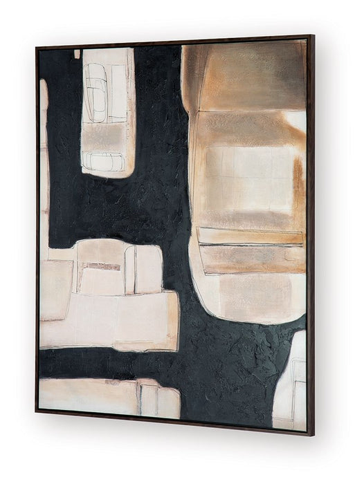 Feyville - Wall Art - Black / Brown / Cream - Stylish Home Furniture