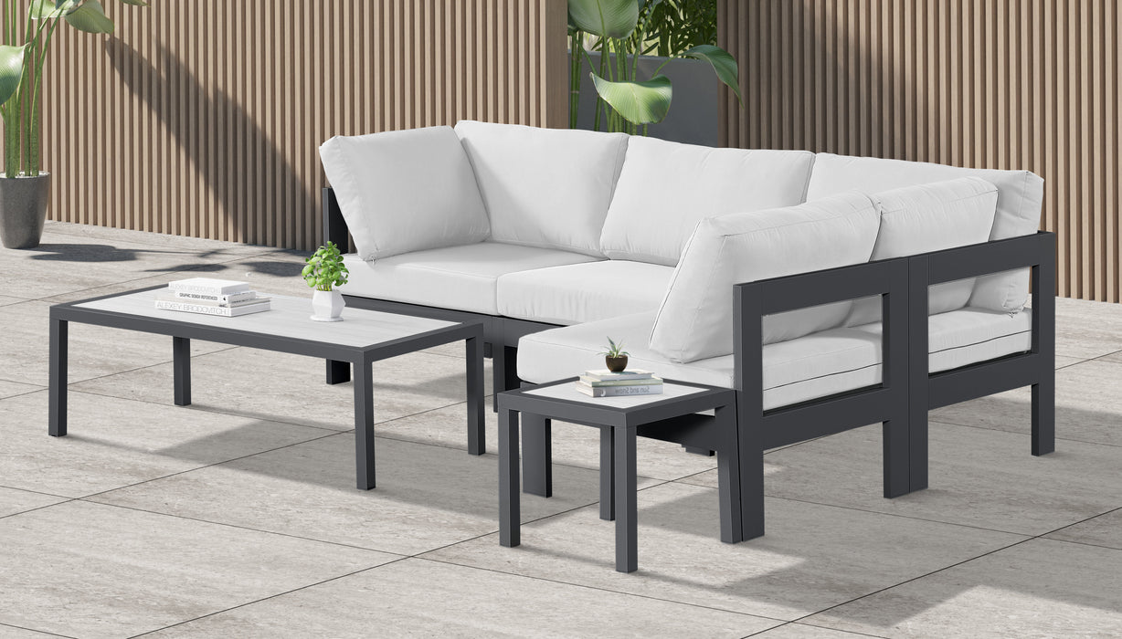 Nizuc - Outdoor Patio Modular Sectional - White - Fabric - Modern & Contemporary