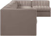 Rummi - Velvet Performance Fabric Upholstered 7 Piece Modular Sectional, L-Shaped (Right) - Stylish Home Furniture