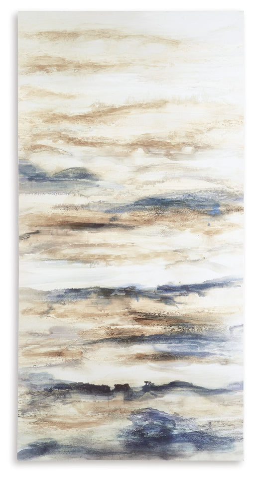 Joely - Wall Art - Blue / Tan - Stylish Home Furniture