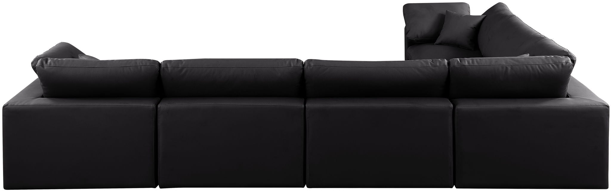Comfy - 6 Piece Faux Leather Modular Corner Sectional