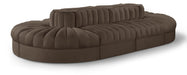 Rummi - Oval Velvet Performance Fabric Upholstered 8 Piece Modular Sectional - Stylish Home Furniture