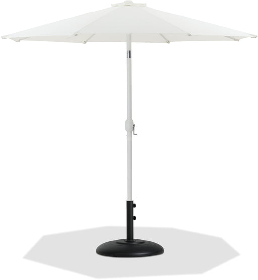 Fiji - Aluminum Patio Umbrella With Round Black And White Base