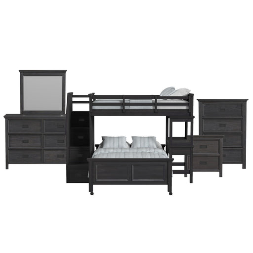Hampton Kids - Loft With Staircase And Desk With Speaker Bedroom Set - Stylish Home Furniture
