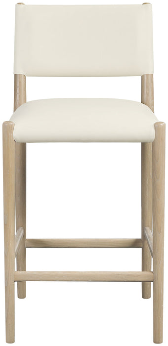Andie - Vegan Leather Upholstered Counter Stool - Natural Base