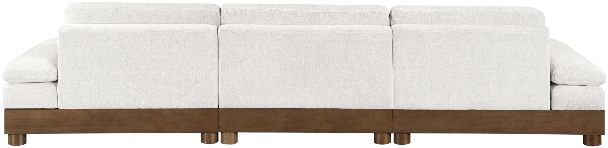 Turin - Chenille Fabric Upholstered Modular Sectional - Cream - Stylish Home Furniture