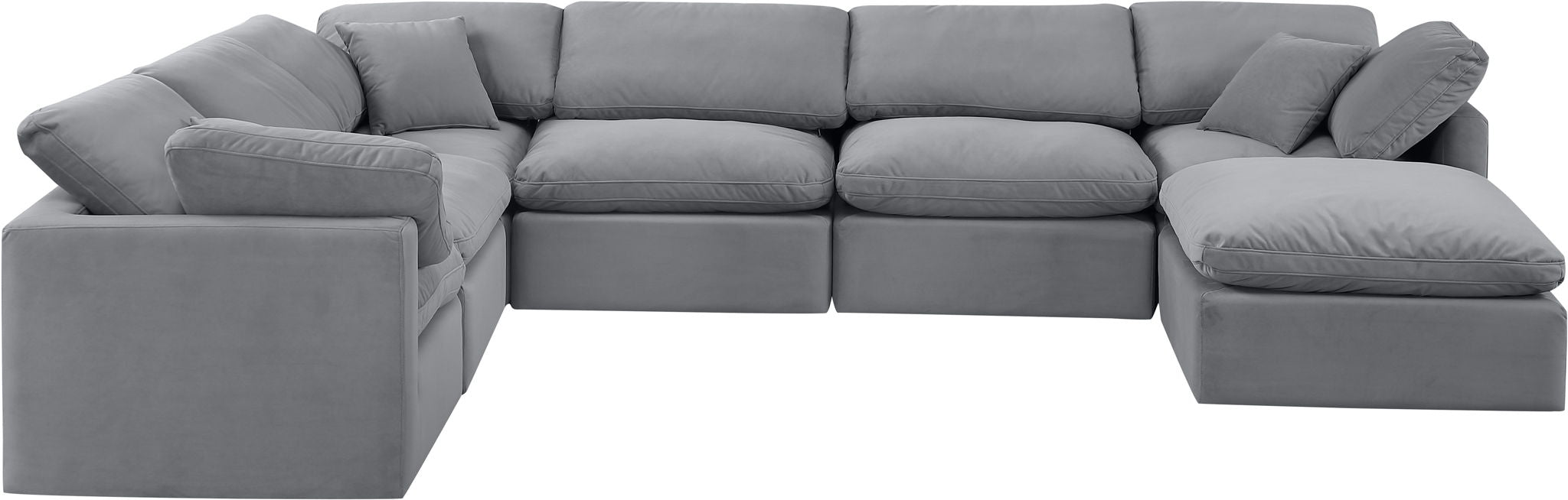 Indulge - Velvet 7 Piece Modular Sectional