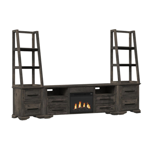 Park Ridge - 4 Piece Entertainment Unit With 71'' TV Console - Charcoal - Stylish Home Furniture