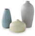 Eiderman - Vase Set (Set of 3) - Gray / Blue / Green - Stylish Home Furniture
