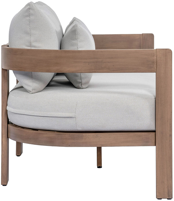 Newport - Water Resistant Fabric 65" Upholstered Outdoor Patio Loveseat