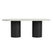 Sylvie - Oval Dining Table With Faux Marble Top - Stylish Home Furniture