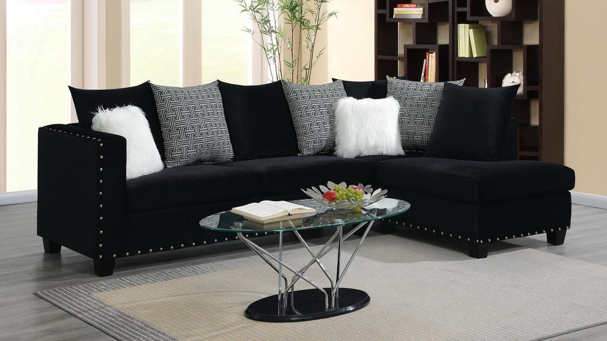 U316 - 2 Piece Sectional - Black