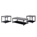 Linea - 3 Piece Occasional Set (1 Coffee & 2 End Tables) - Dark Gray - Stylish Home Furniture