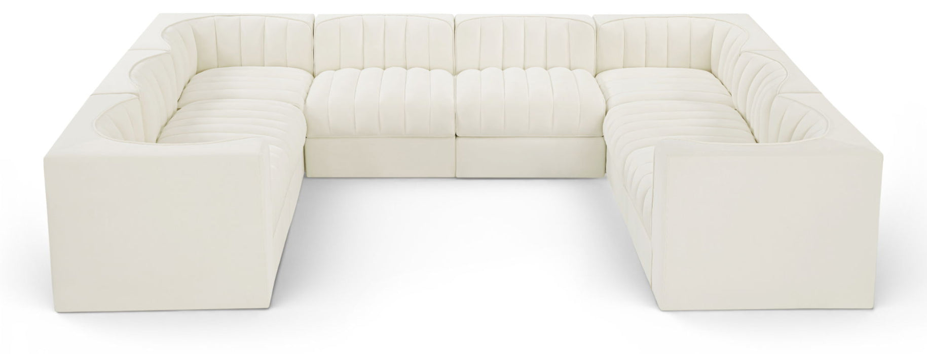 Rummi - Velvet Performance Fabric Upholstered Modular Sectional - Stylish Home Furniture